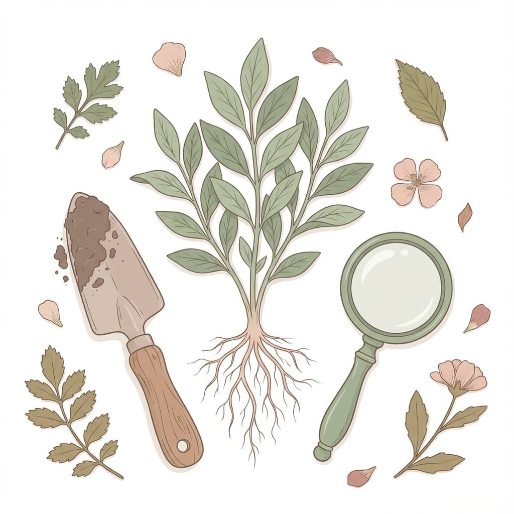 Illustration of deep root removal concept